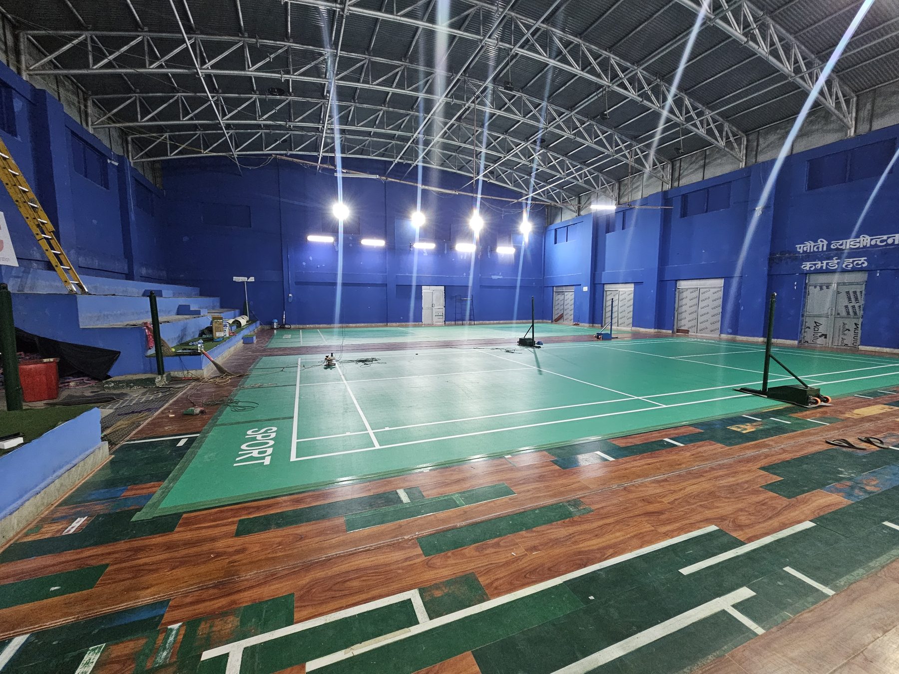 Inside Panauti Badminton — the courts